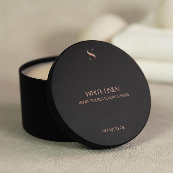 White Linen Candle